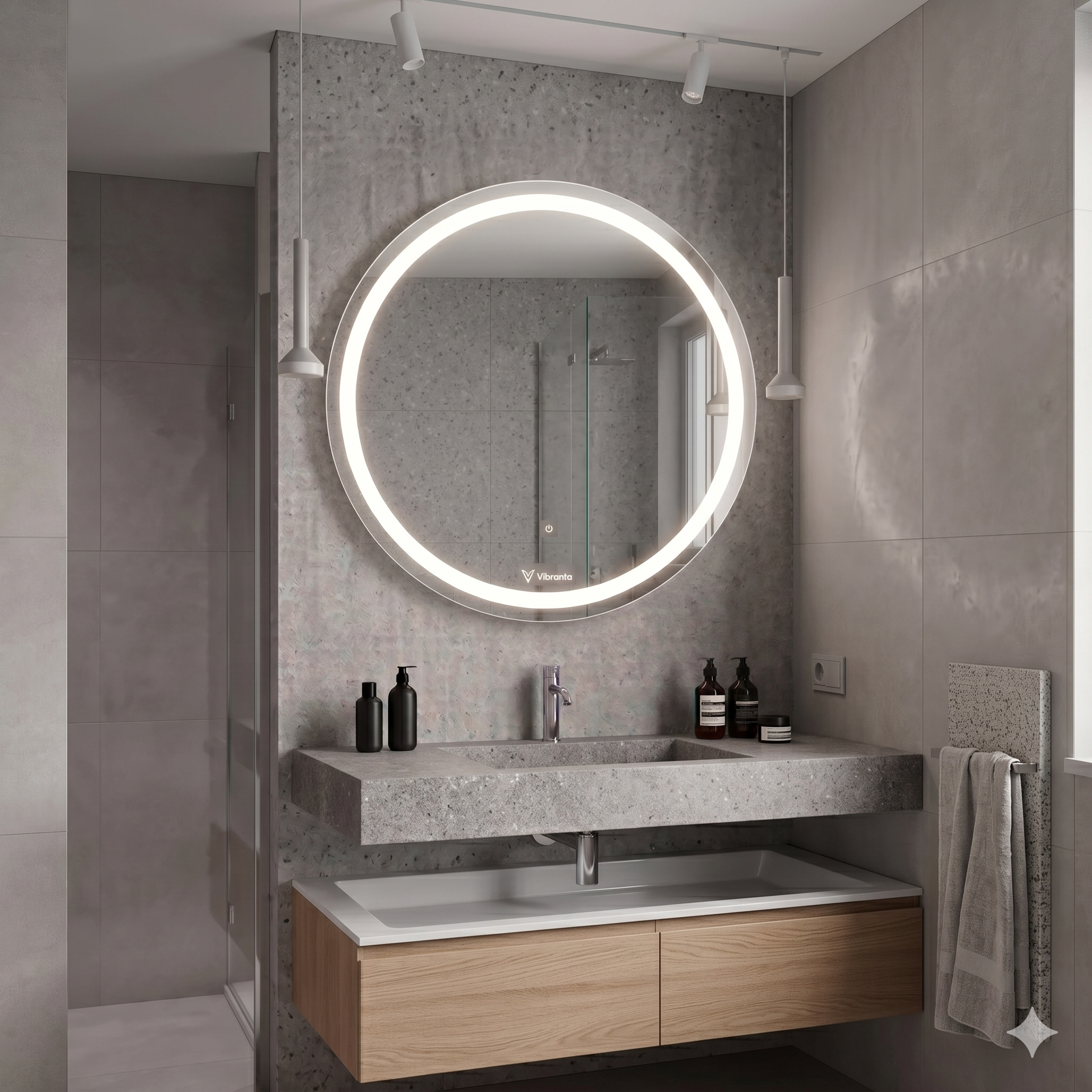 Espelho Inteligente Vibranta 50X50 Led 2 Cores
