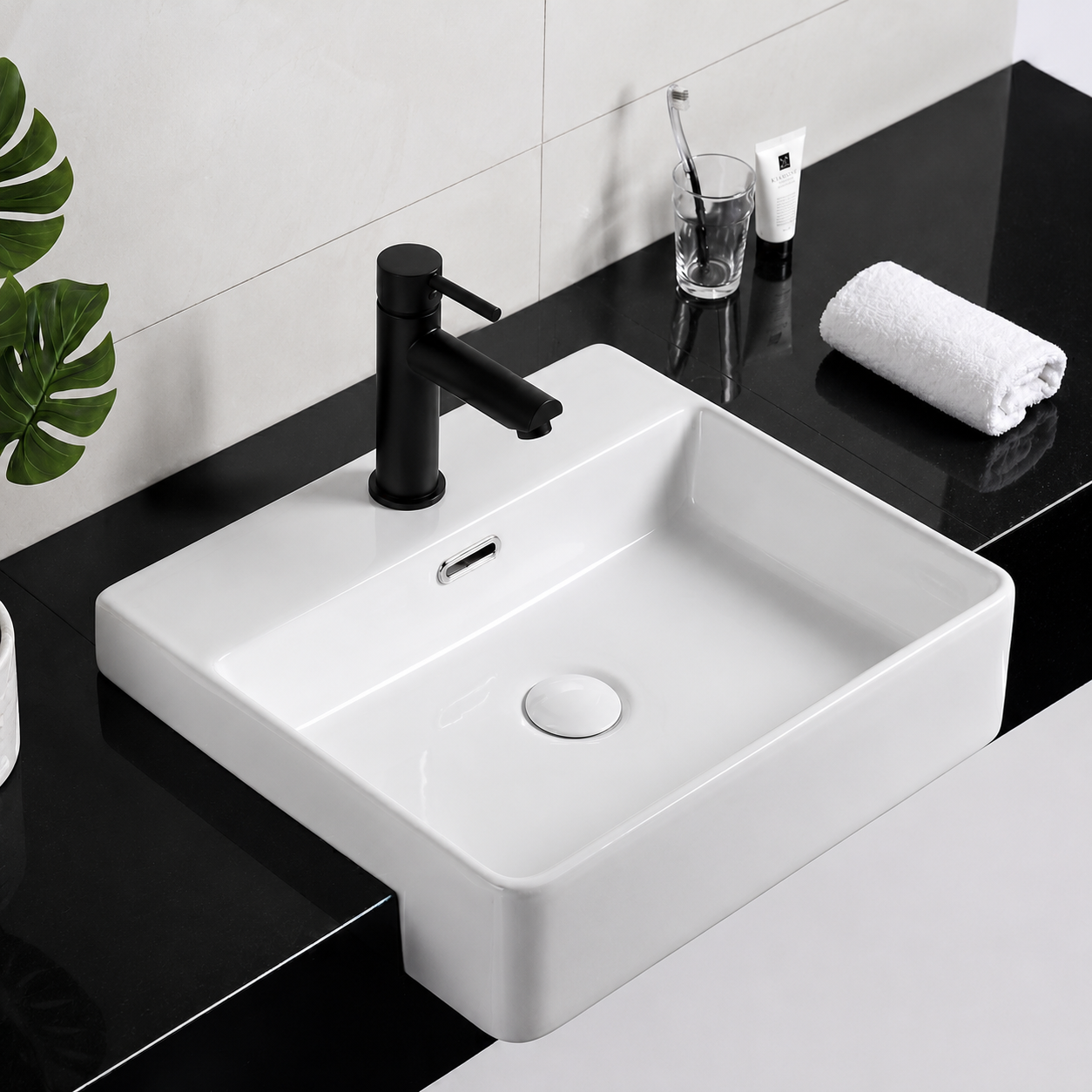 Conjunto Cuba de Apoio VBR — Torneira Inox