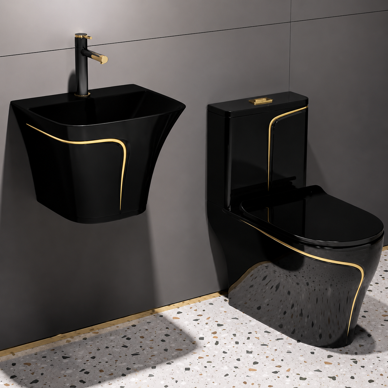 Conjunto Banheiro Vibranta - Jenova Color — Black Gold